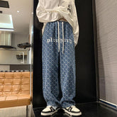 Men Jeans Vintage Jeans Men's Autumn Loose Straight Wide-Leg Pants Casual Pants